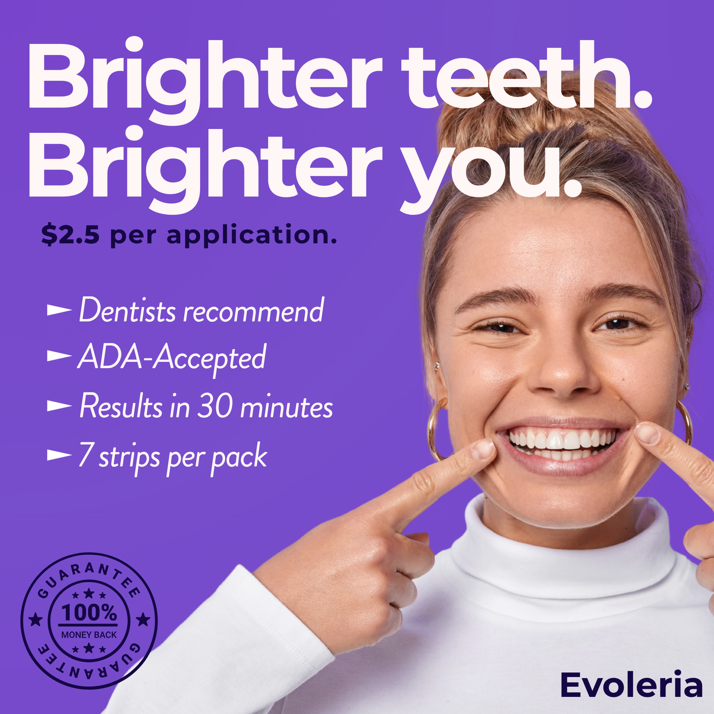 Evoleria V34 Teeth Whitening Strips