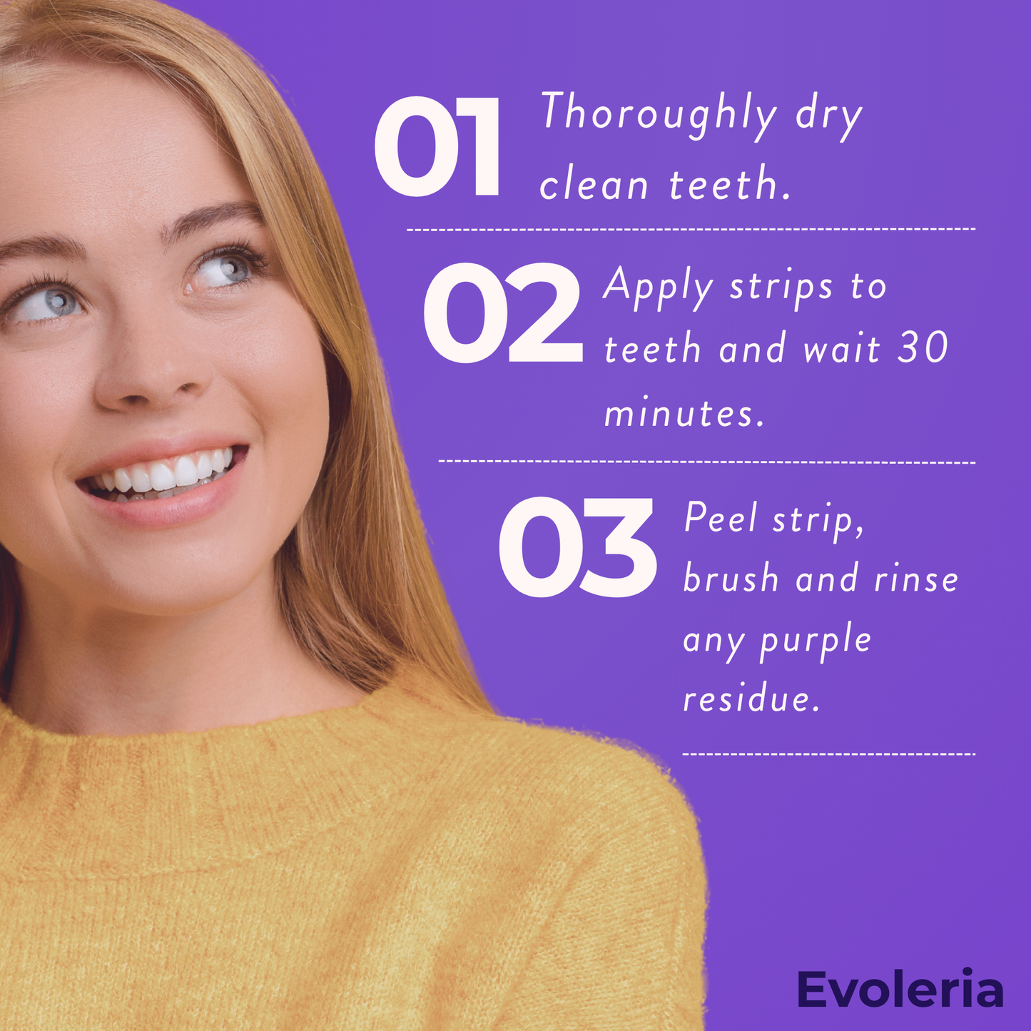 Evoleria V34 Teeth Whitening Strips